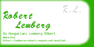 robert lemberg business card